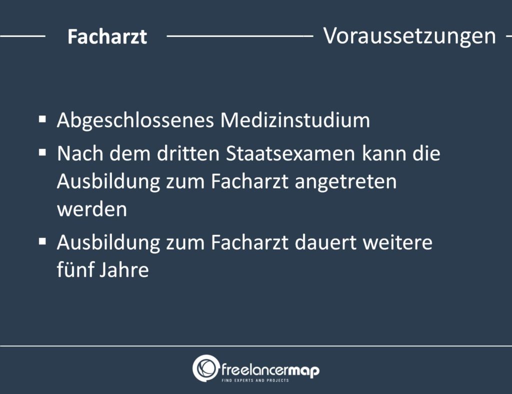 Um Facharzt zu werden, muss man diese Voraussetzungen erfüllen.