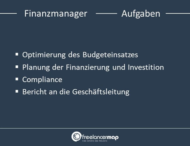 Zu den Aufgaben zählt die Optimierung und Planung der Gelder, Compliance einahlten und Berichte erstellen.