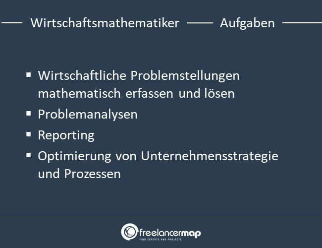 Die Aufgaben eines Wirtschaftsmathematikers