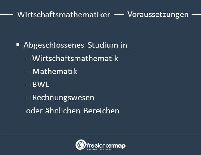 Die Voraussetzungen, die ein Wirtschaftsmathematiker erfüllen muss