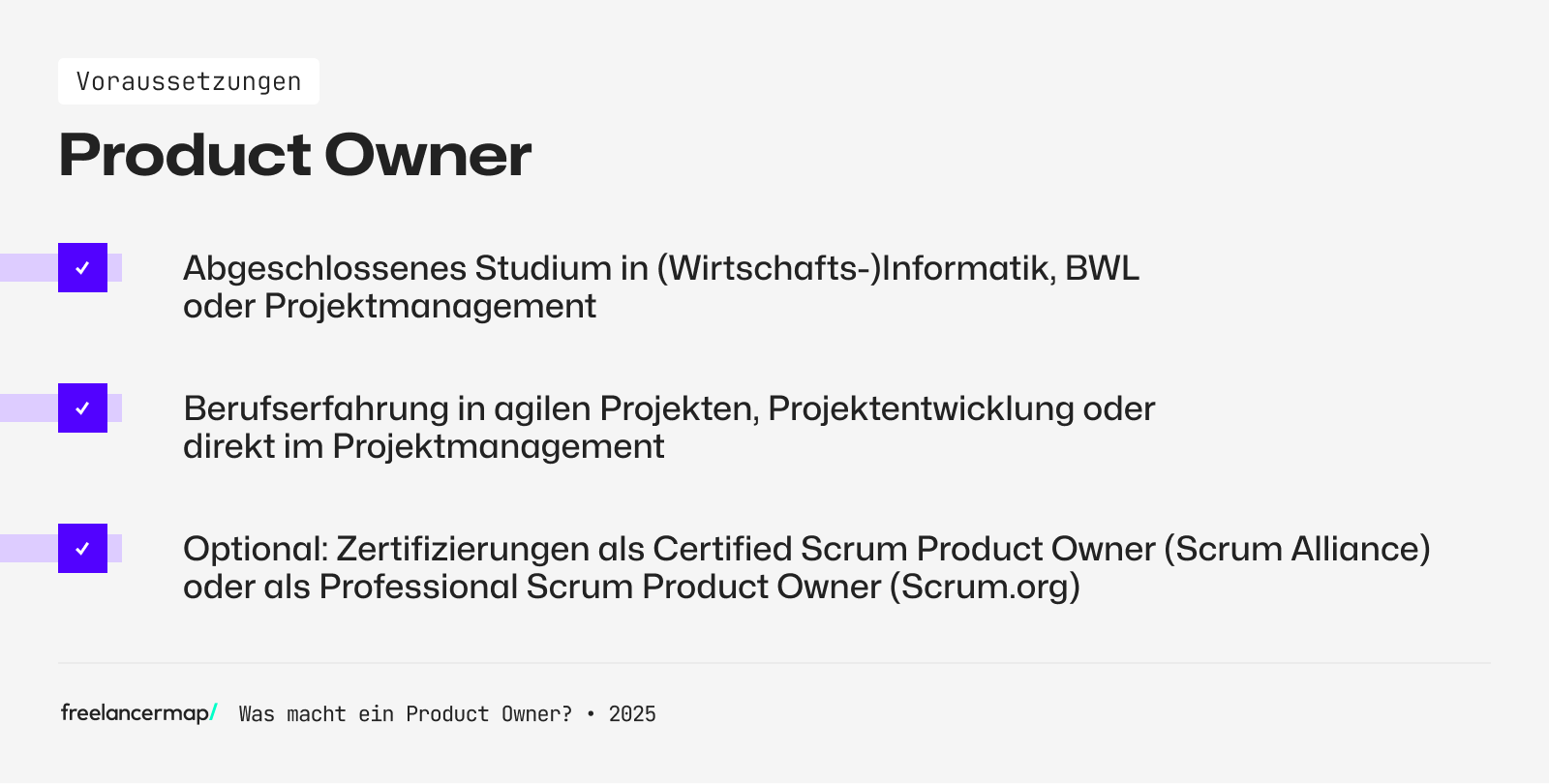 Voraussetzungen für den Beruf des Product Owners