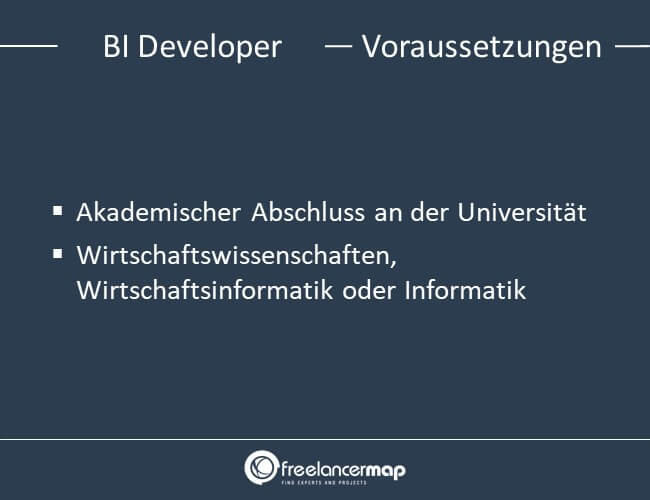 Voraussetzungen um BI Developer zu werden