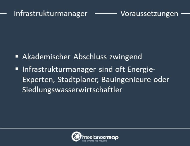 Voraussetzungen um Infrastrukturmanager zu werden