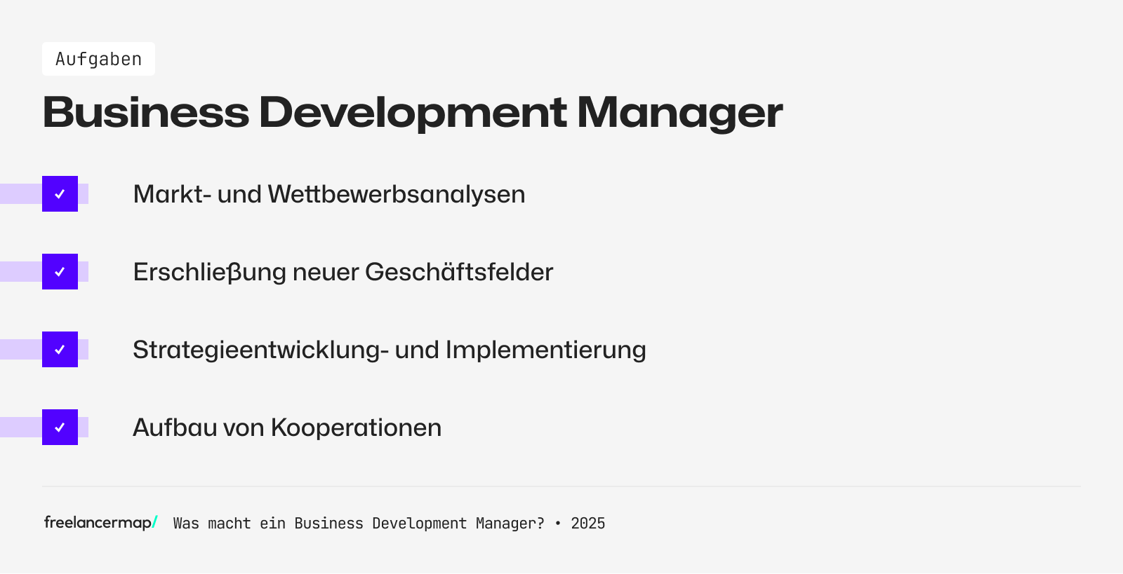Business Development Manager - Aufgaben