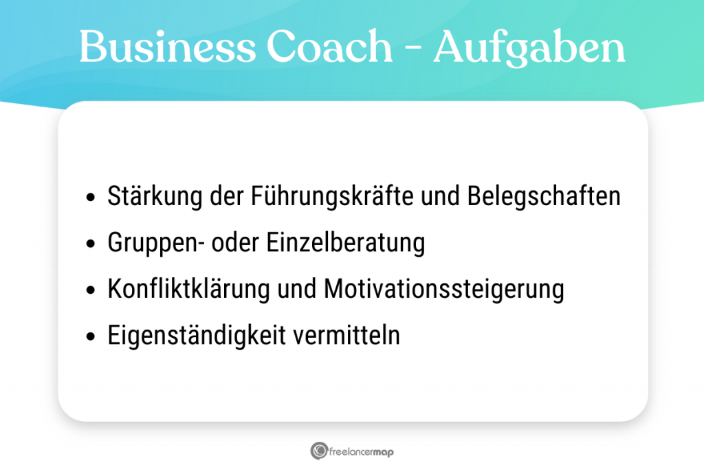 Aufgabenbereich eines Business Coaches, z.B. Stärkung der Führungskräfte und Belegschaften