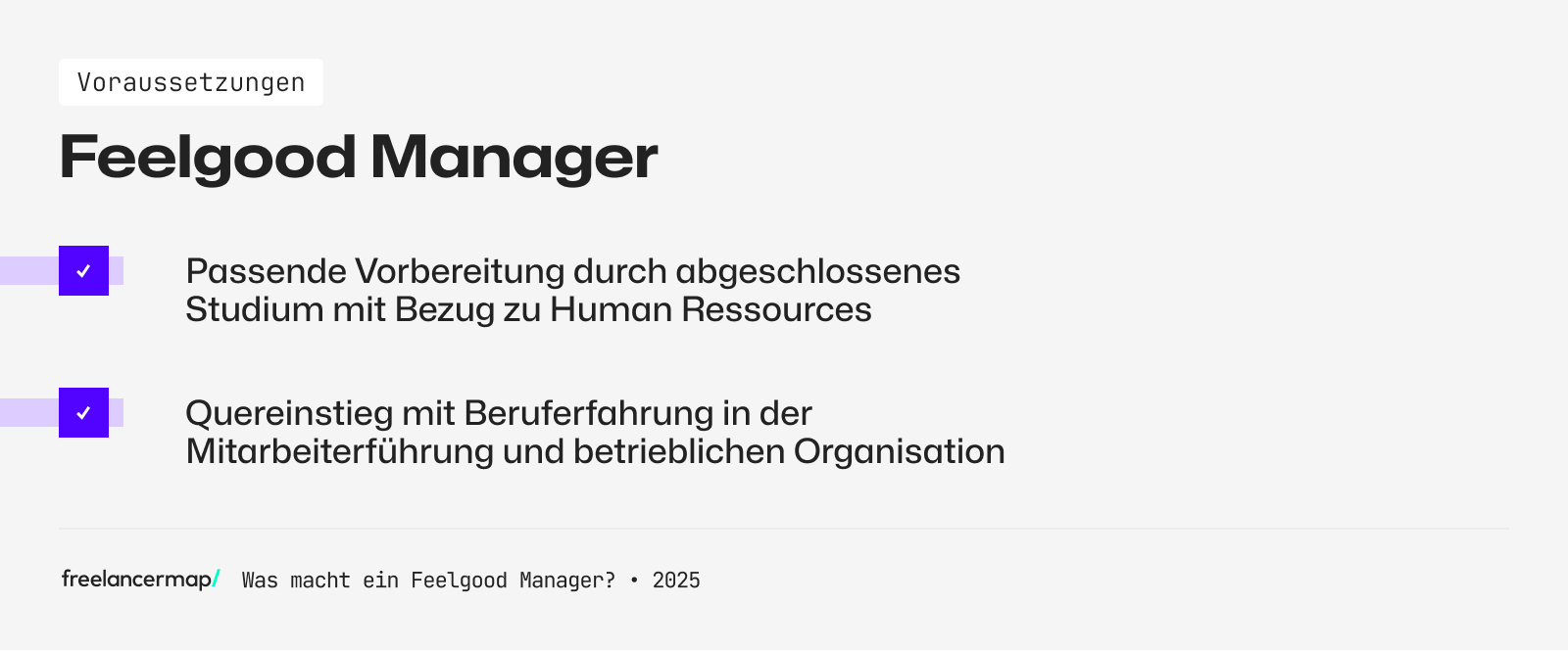 Voraussetzungen, um Feelgood Manager zu werden