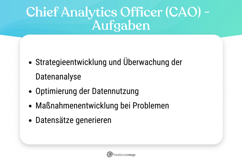 Aufgabenbereiche des Chief Analytics Officers