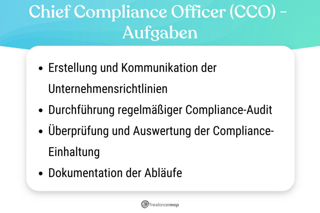 Aufgabenbereiche des Chief Compliance Officers