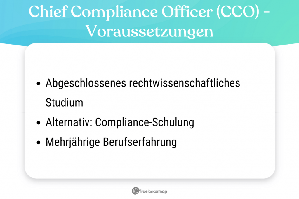 Voraussetzungen, die für den Chief Compliance Officer gelten 