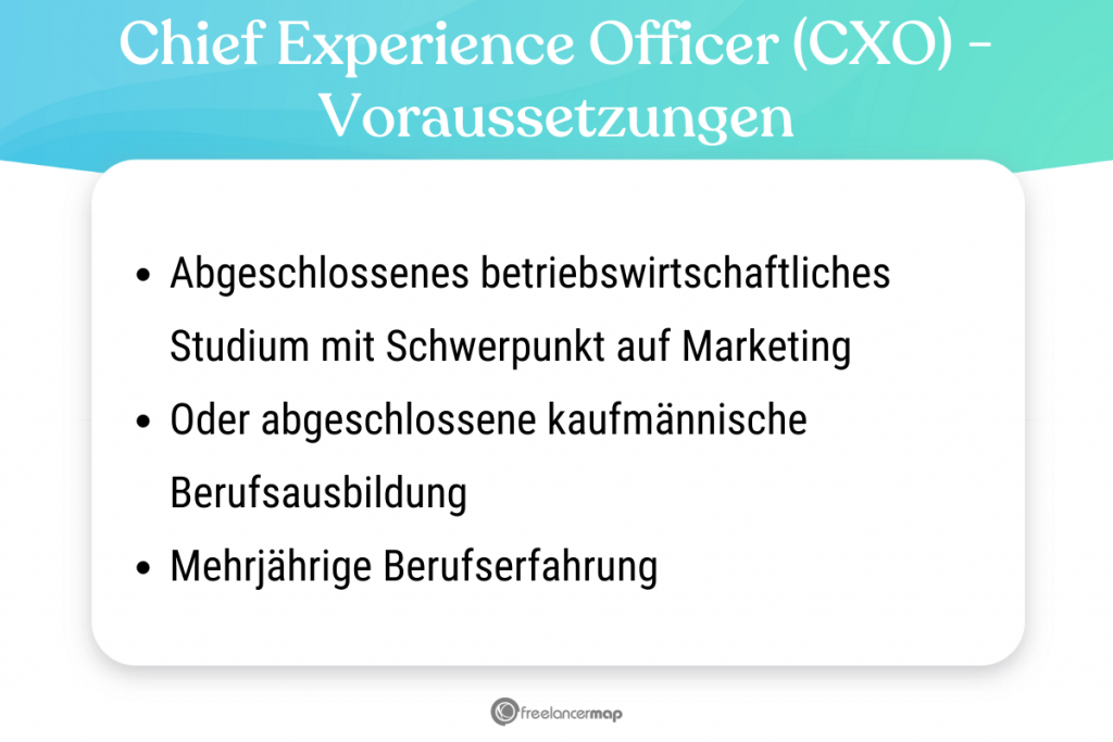 Voraussetzungen, die für den Chief Experience Officer gelten 