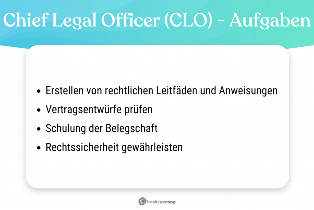 Aufgabenbereiche des Chief Legal Officers