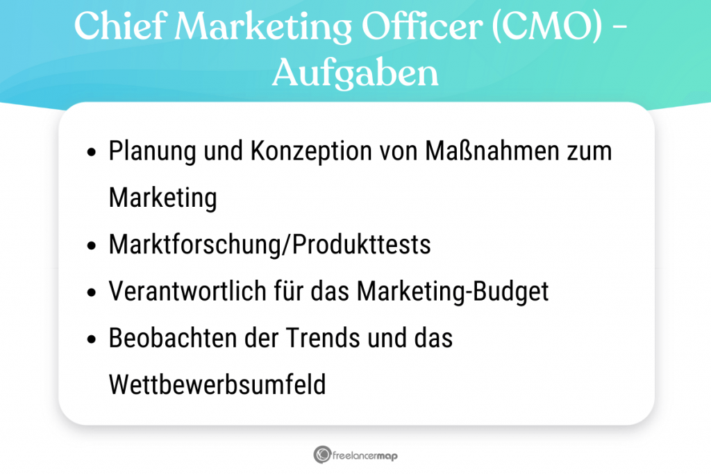 Aufgabenbereiche des Chief Marketing Officers (CMO)