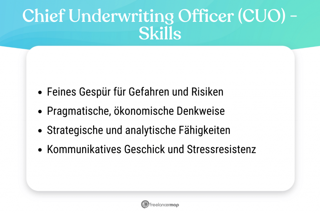 Diese Skills sollte ein Chief Underwriting Officer besitzen