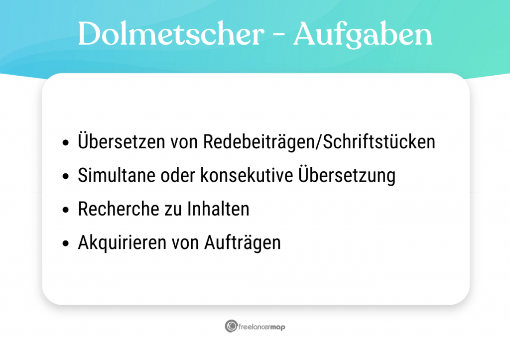 Aufgabenbereiche des Dolmetschers