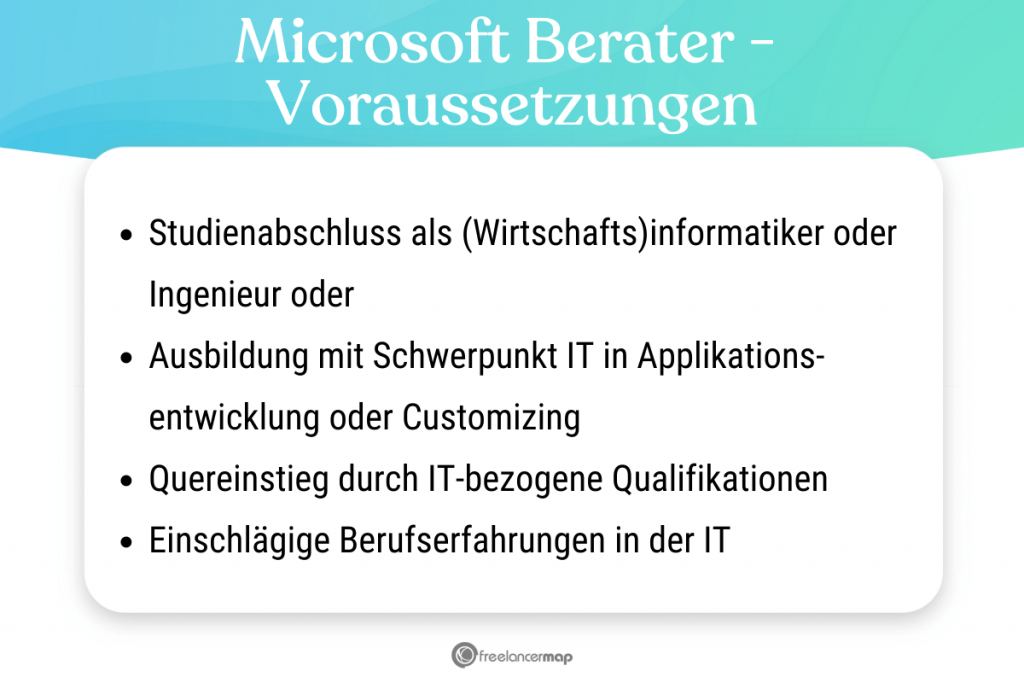 Voraussetzungen, die für den Microsoft Berater gelten 