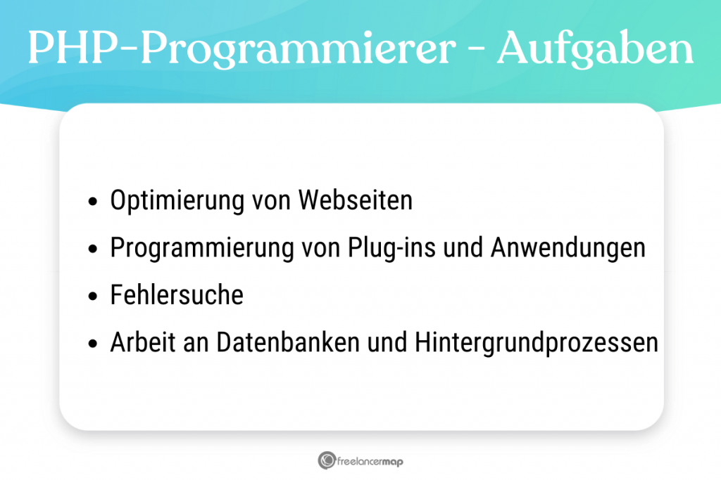 Aufgabenbereiche des PHP-Programmierers