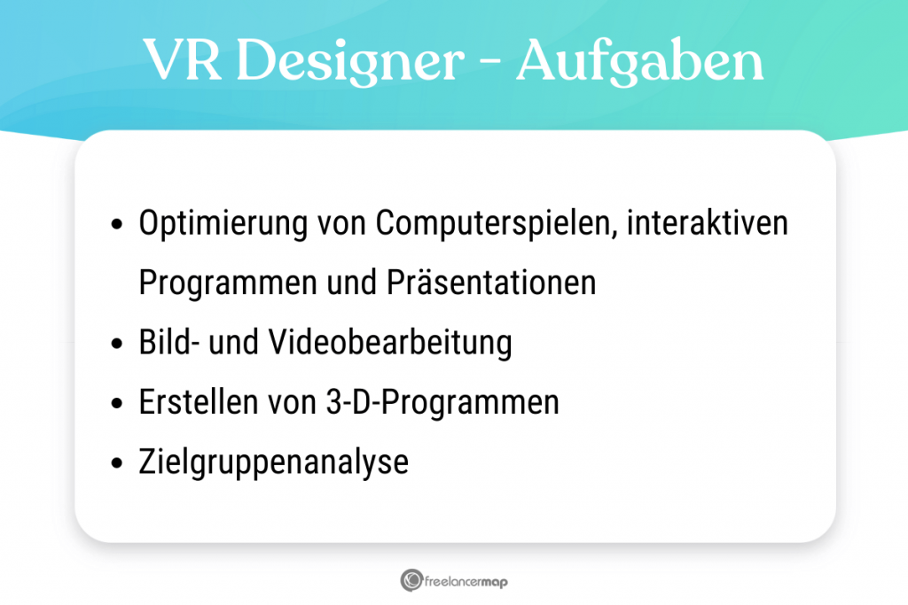 Aufgabenbereiche des VR Designers