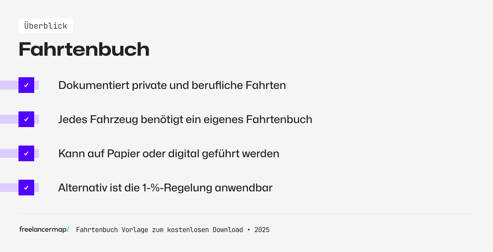 Übersicht Fahrtenbuch