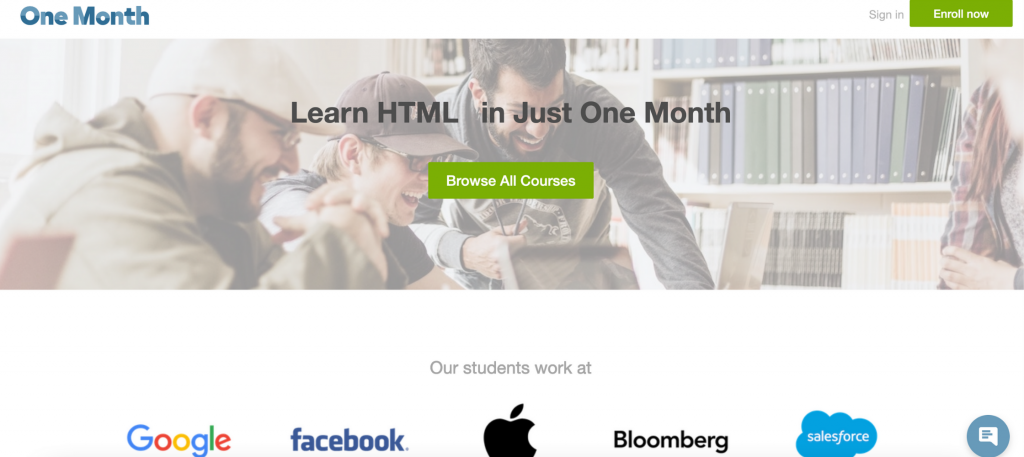 One Month E-Learning-Plattform