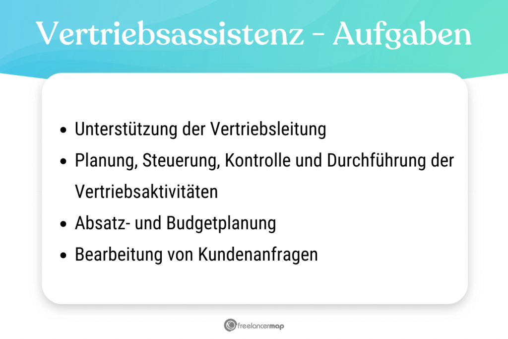 Aufgabenbereiche der Vertriebsassistenz