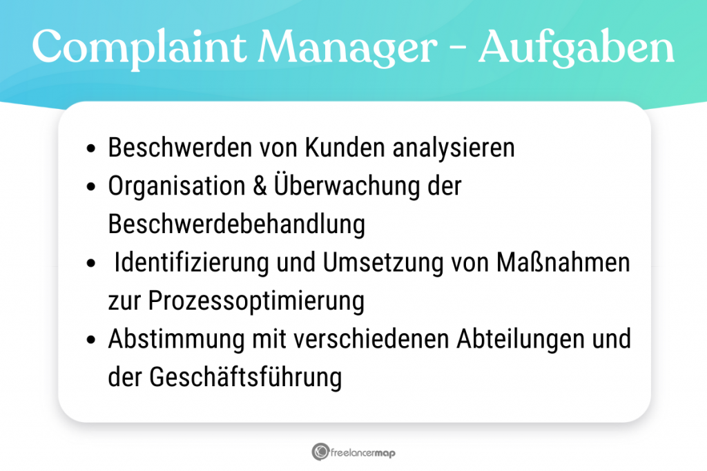 Die Aufgaben eines Complaint Managers.