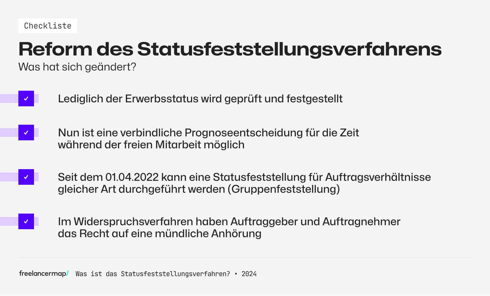 Reform Statusfeststellungsverfahren