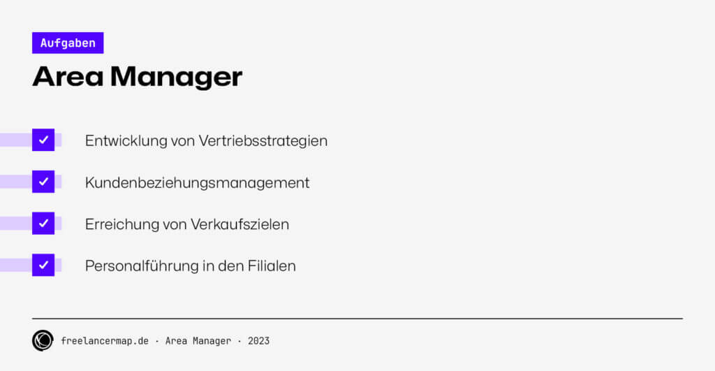 area manager aufgaben