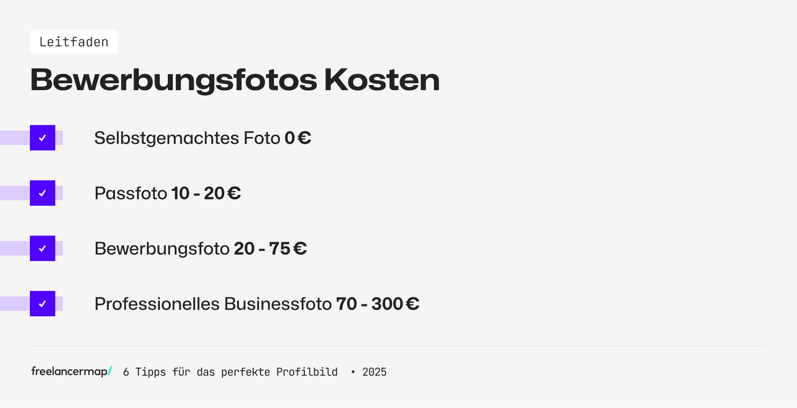 Kosten Bewerbungsfoto je nachdem, ob es ein Selfie, Passfoto oder Bewerbungsfoto ist