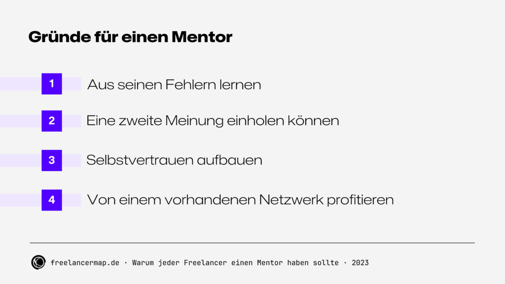 Vier Gründe, die für einen Mentor sprechen.