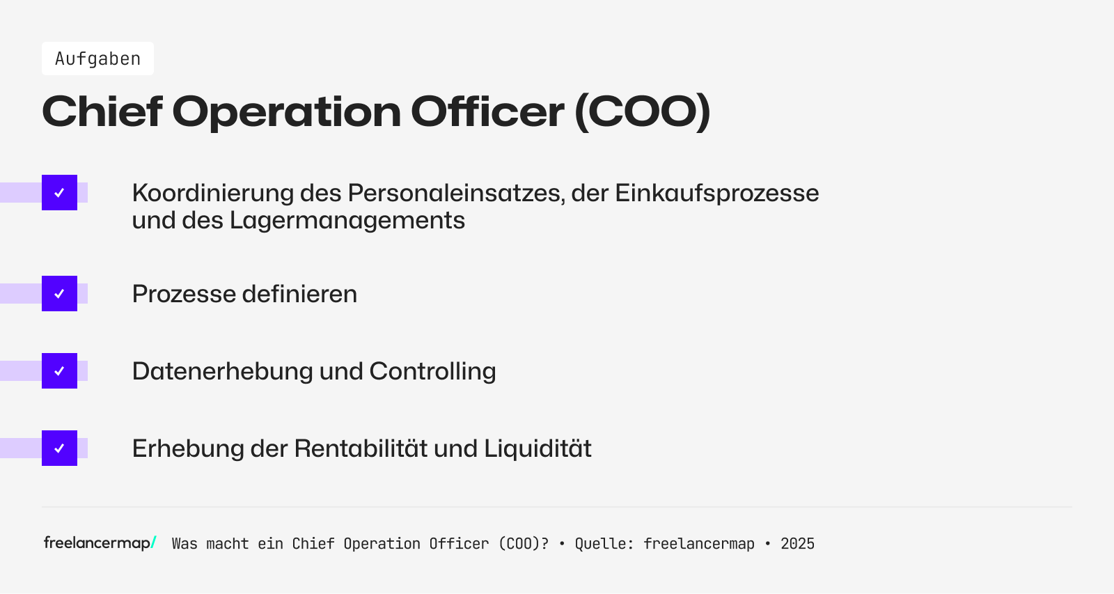 Ein Chief Operation Officer koordiniert den Personaleinsatz